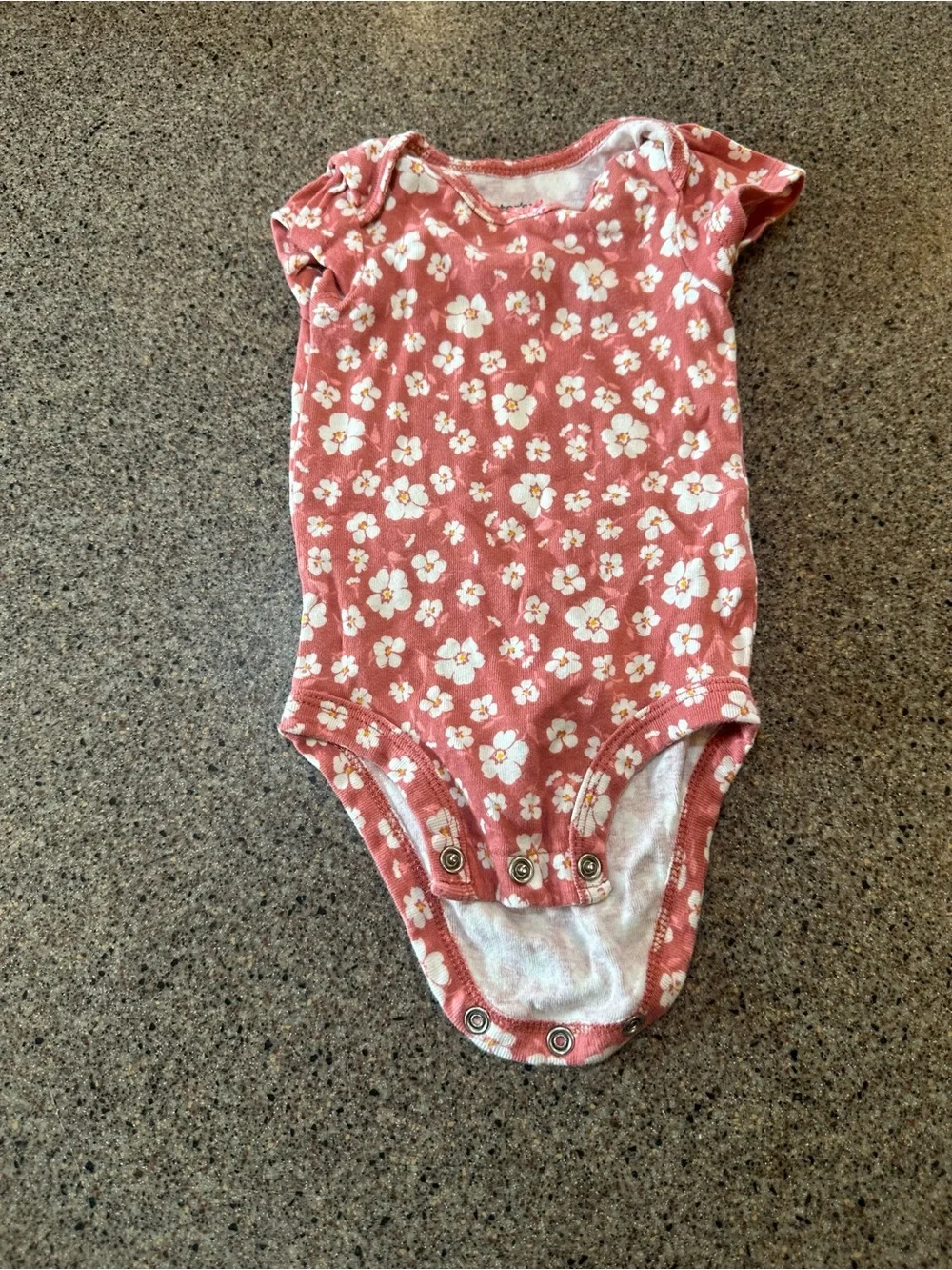 Pink Floral Baby One-Piece Bodysuit